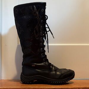 Rare Ugg Adirondack Tall Exotic Velvet waterproof lace up boots